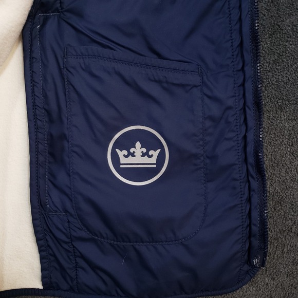 Peter Millar Seaside Fleece Vest Mens Large White Spanish Oaks Acorn - Picture 7 of 15